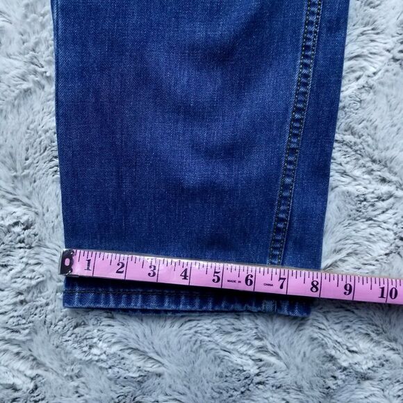 Levis Jeans Mens 33x32 Blue 505 Regular Straight Dark Wash American Denim - Picture 6 of 14
